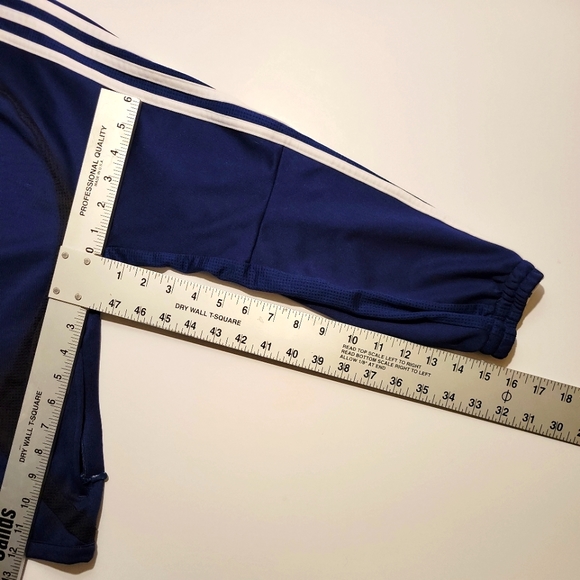 Navy Blue Adidas Track Jacket Women’s Size M full Zip Up. Wind breaker - Picture 9 of 9